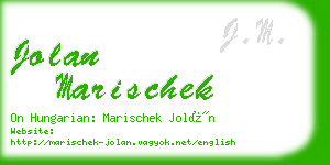 jolan marischek business card